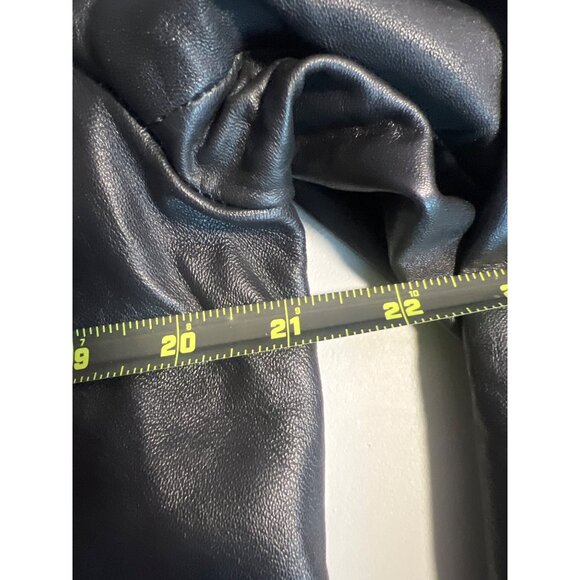 Margaret Godfrey Womens Black Leather Blazer Jacket 12P - Picture 7 of 9